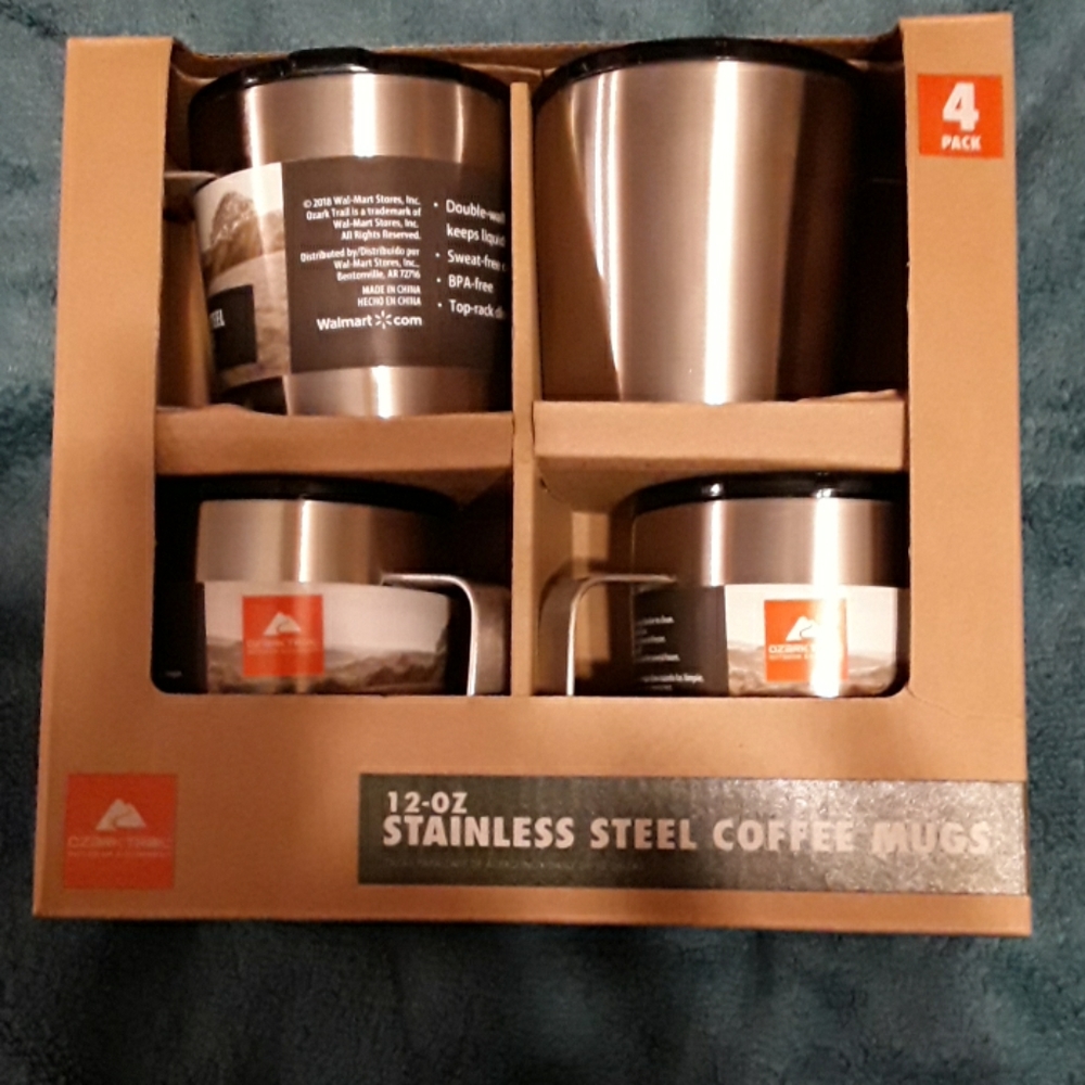 Stainless steel coffee mugs